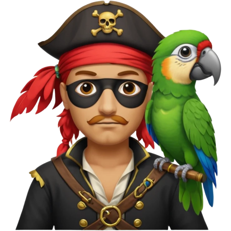 pirate and parrot emoji