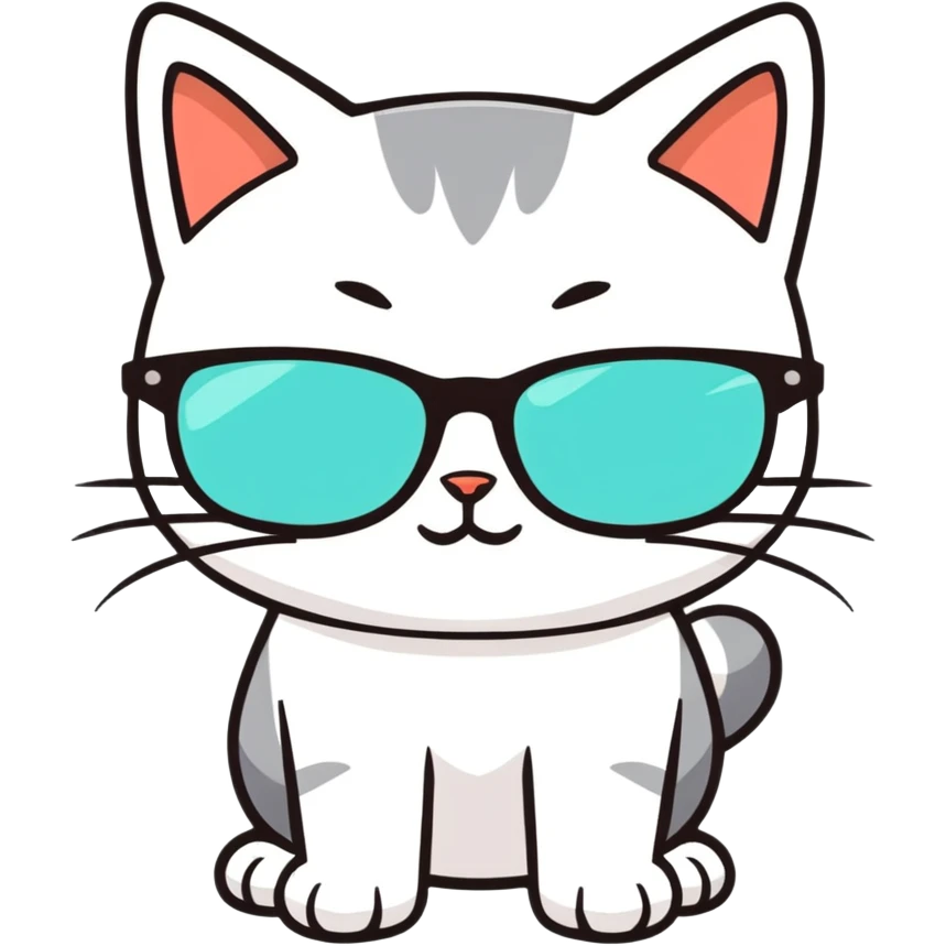 Cat with sunglasses emoji