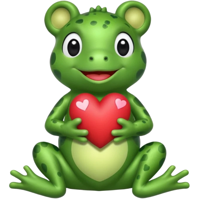 Build a bear frog holding heart emoji