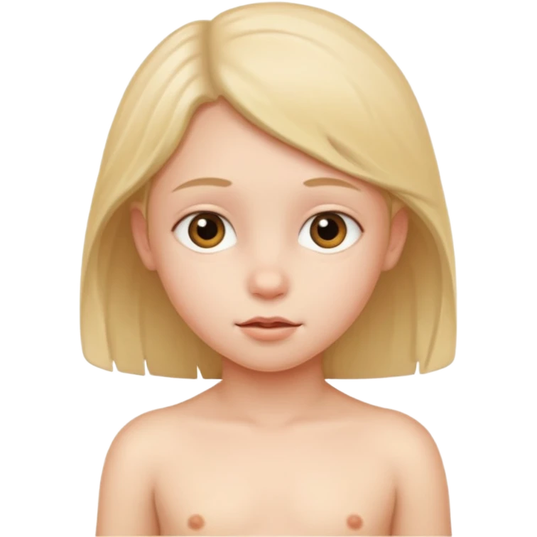 Enfant nue avec emoji