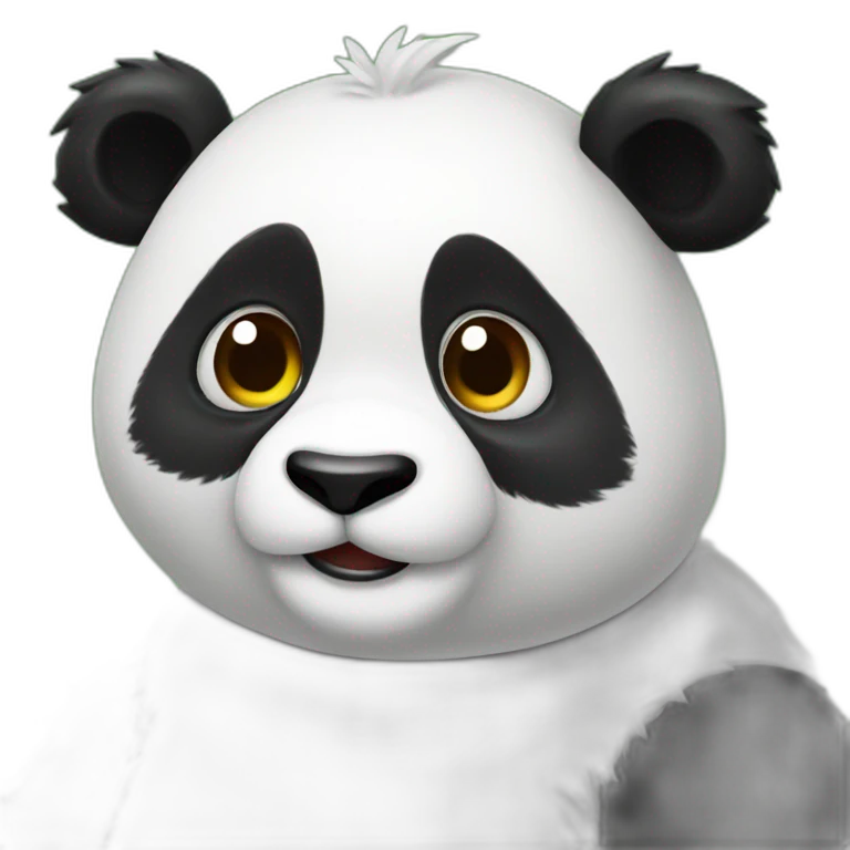 Rode panda emoji