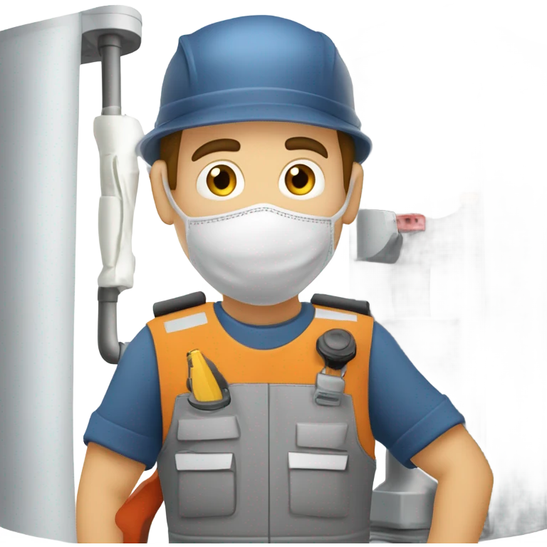 White Furnace repair technician  emoji