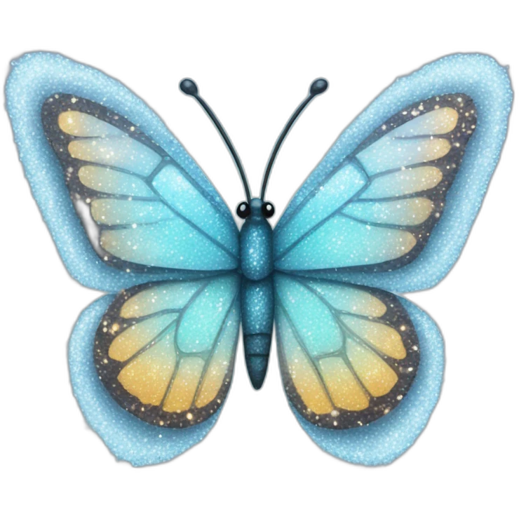 ice glitter butterfly emoji
