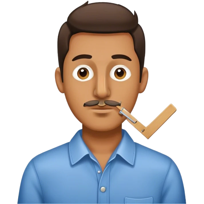 Man walking with clothes pin on nose emoji