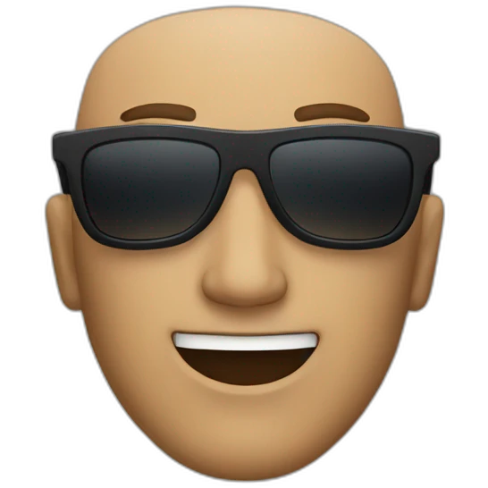 a man wearing sunglasses emoji