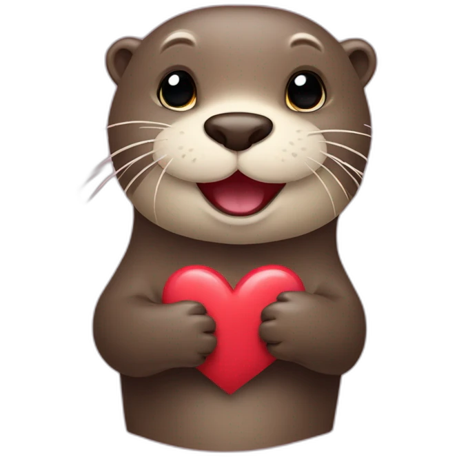 otter-in-love-with-hearts-around emoji