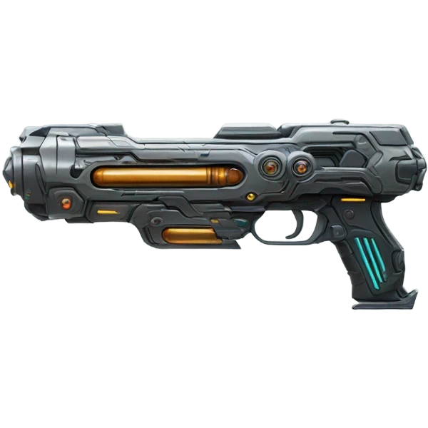 sci fi gun direct front barrel view emoji