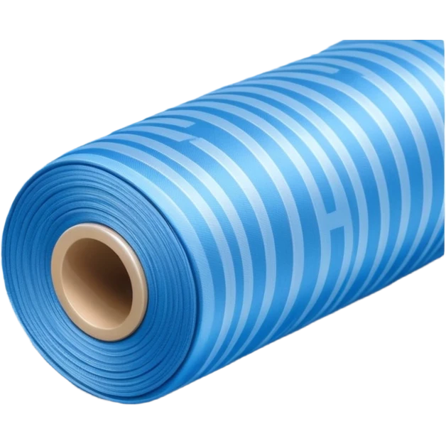 blue roll of fabric with pattern, smart fabric, high-tech textile emoji