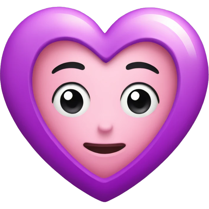 Pink and purple heart emoji