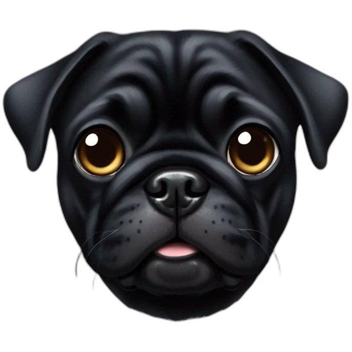 Black Pug emoji