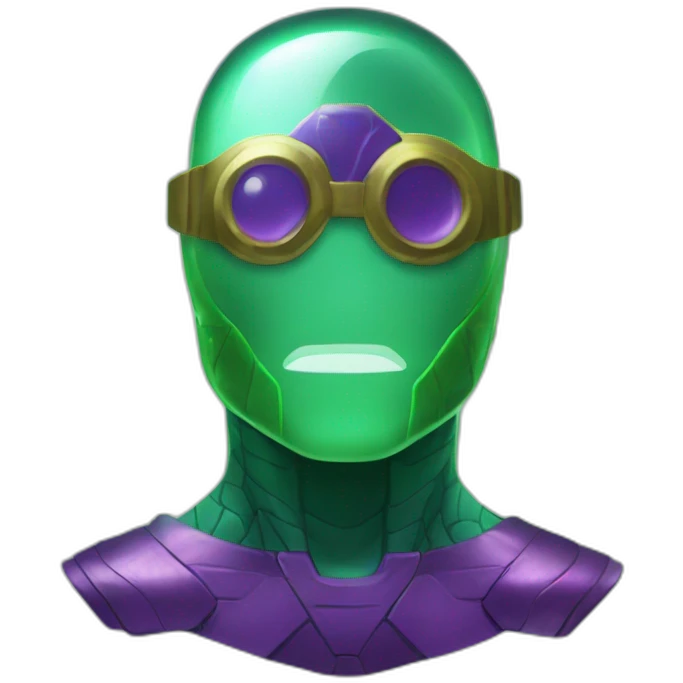 Electric bubble glass mysterio emoji