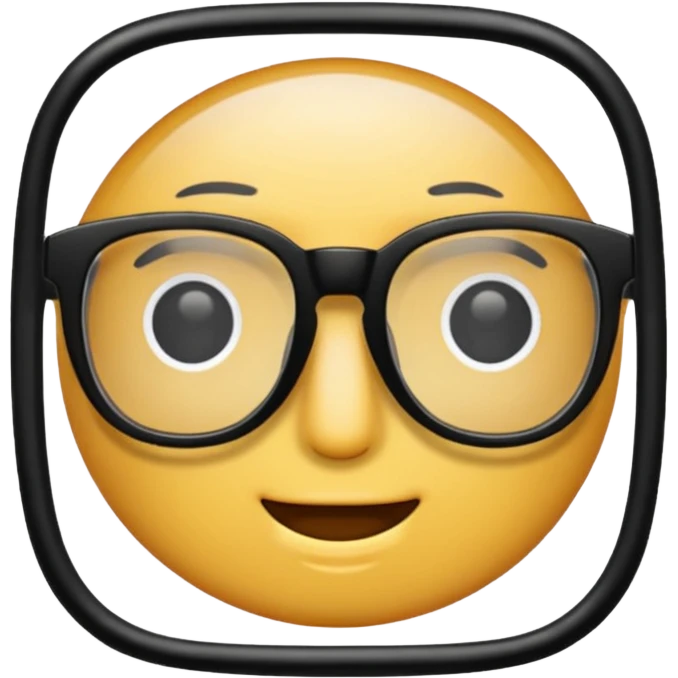 black transparant glasess black emoji
