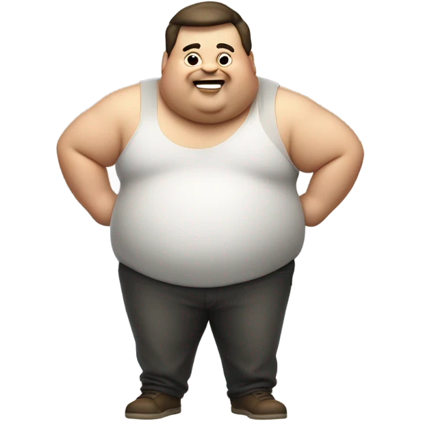 A fat man farting emoji