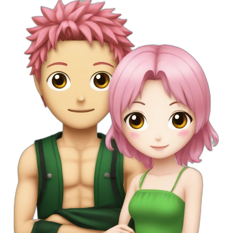 Zoro en couple avec sakura emoji