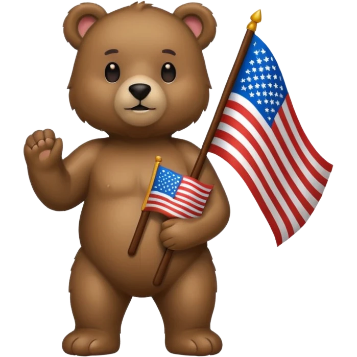Patriotic bear emoji