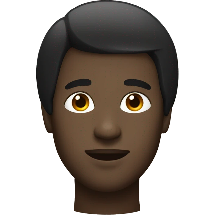 black man with a straight black bob emoji