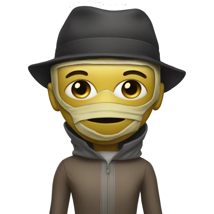 humanoid wearing mask emoji