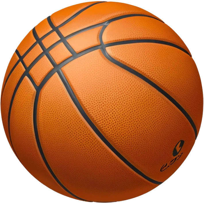shiny bronze basketball with orange seams, metallic bronze material, reflective copper-brown surface emoji