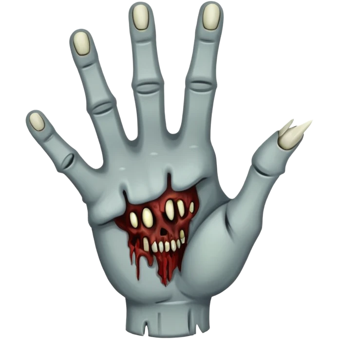zombie middle finger emoji