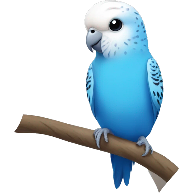 pied blue budgie emoji