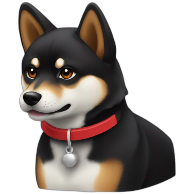 black-shibainu-with-red-choker emoji