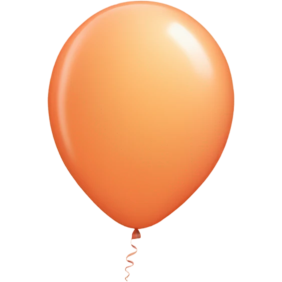Peach colored balloon emoji