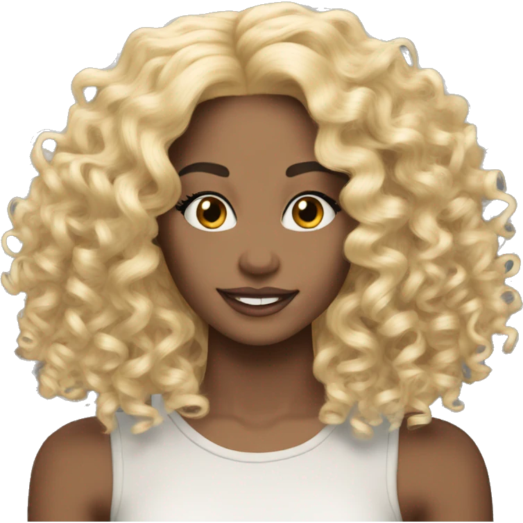 Blonde curly ombré wig  emoji