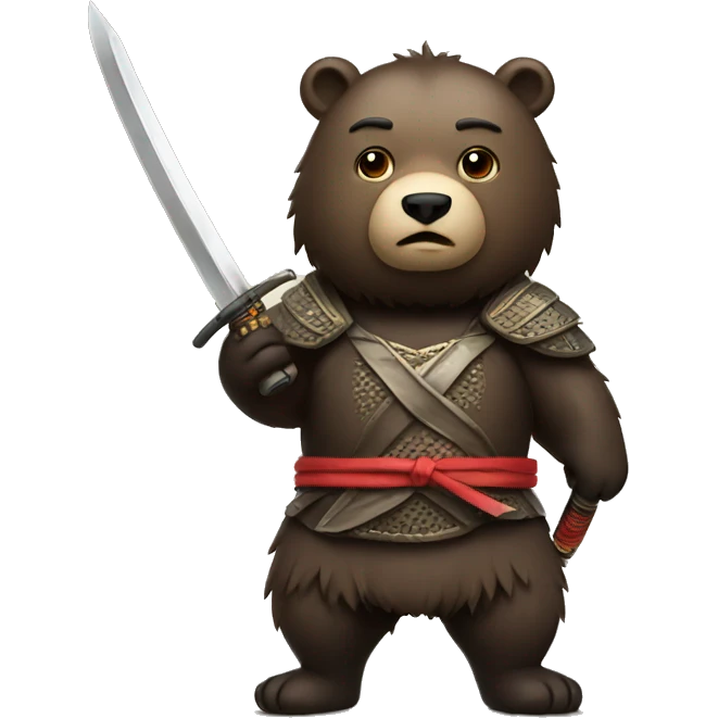 bear with katana emoji