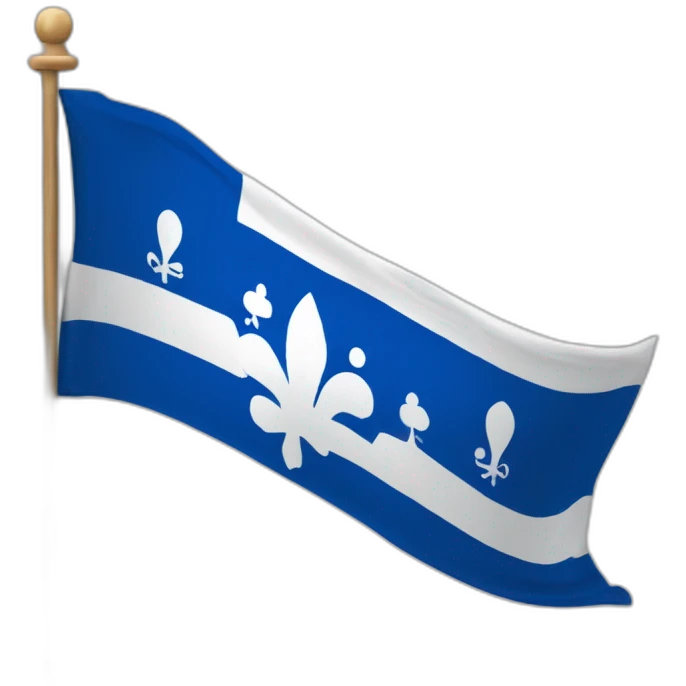 Drapeau du Québec avec le style des emoji de drapeaux sur Iphone emoji