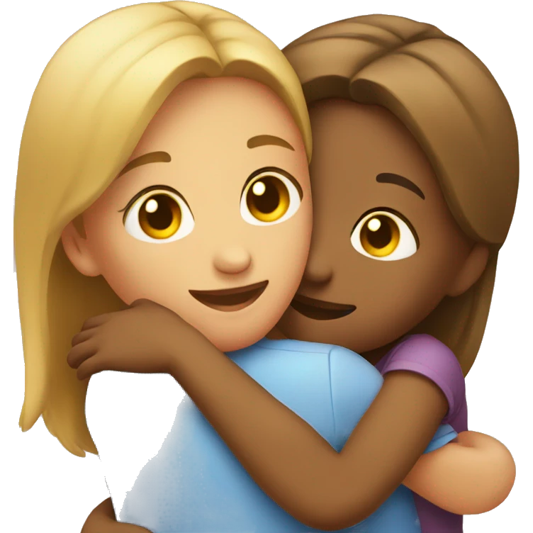 2 girls hugging emoji