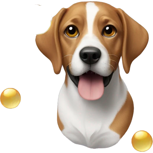 Dog in bubbles emoji