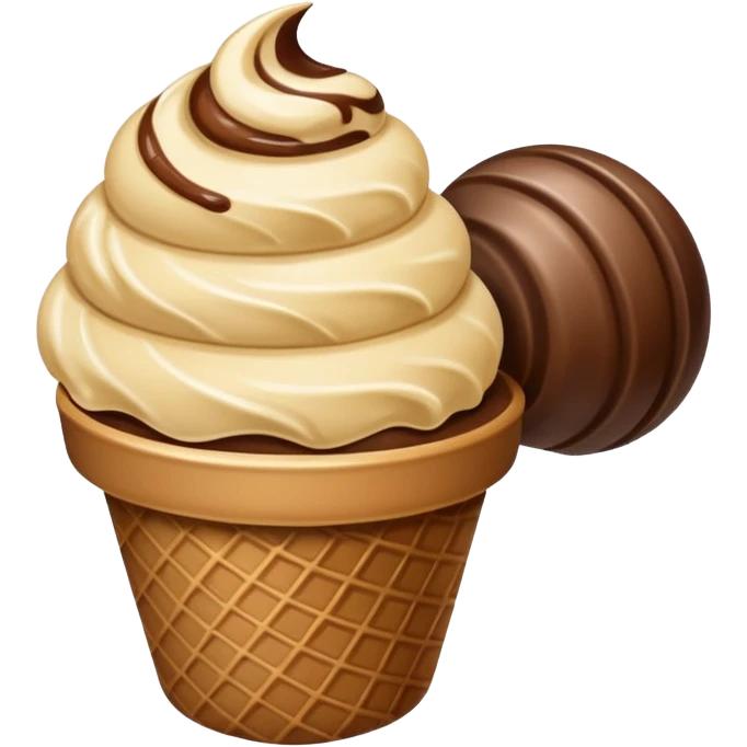 bolitas de helado de cafe  emoji