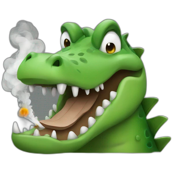 Crocodile smoke emoji