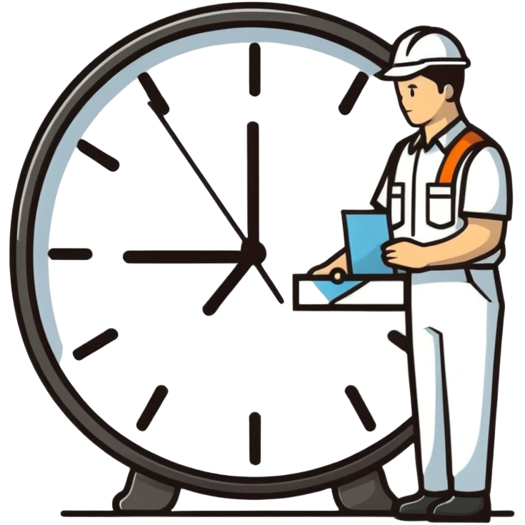Worker waiting for five pm emoji