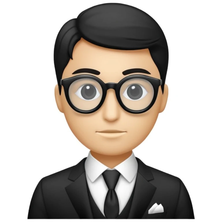 Pelicano con traje de gala y lentes oscuros  emoji