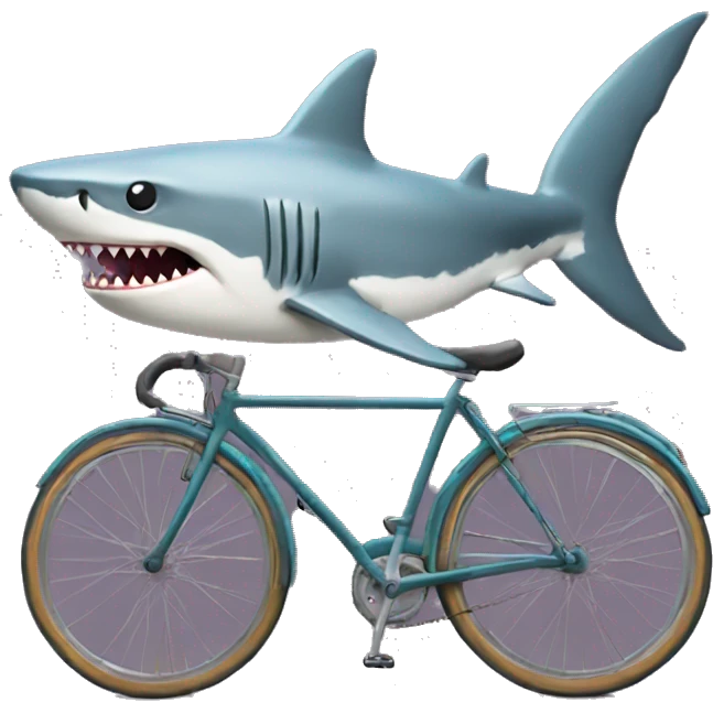 shark eating bike emoji