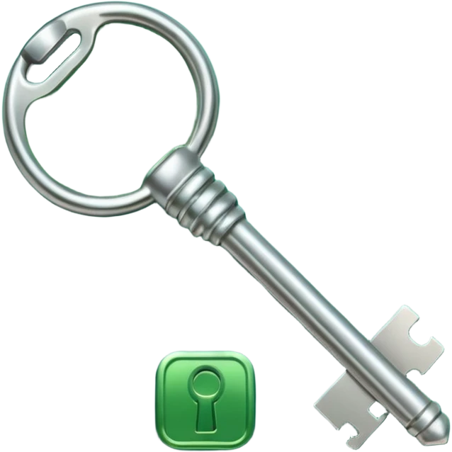 medieval minimalistic green key icon emoji
