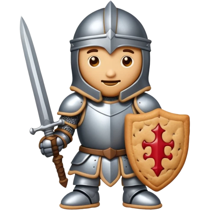 cookie that is a knight because it is a tough cookie emoji