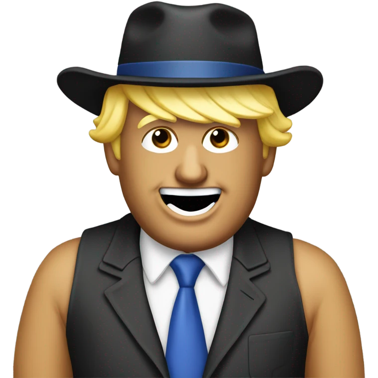 Trump with a hat The mooto :”Make Luno showcase great again” on it  emoji