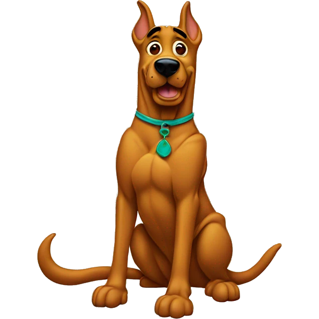 scooby doo with back dots sitting emoji