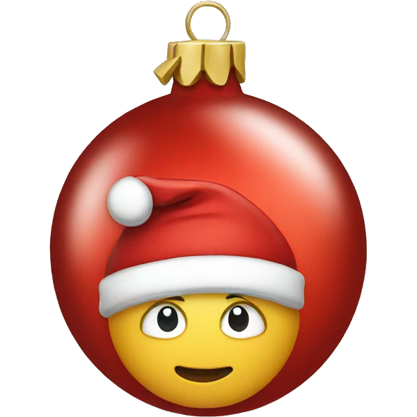 Red Christmas ornaments  emoji