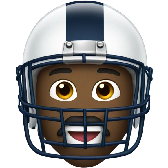 Man with mustache with mouthpiece with football helmet  emoji