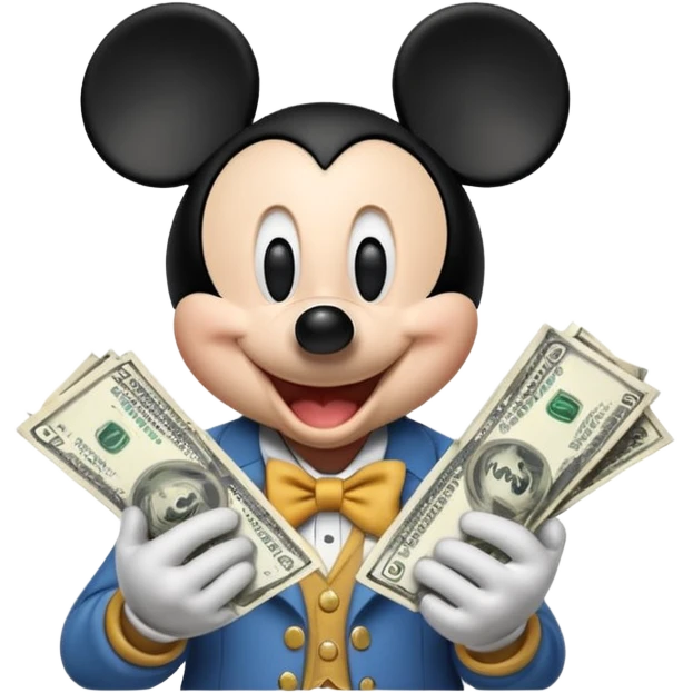 Cash flyaway with Mickey mouse  emoji