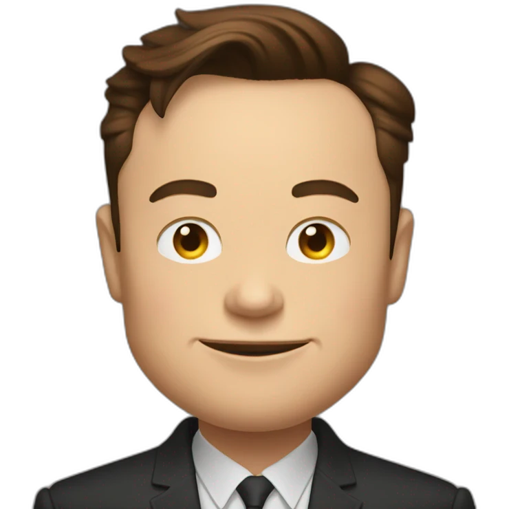 Elon Musk en tesla emoji