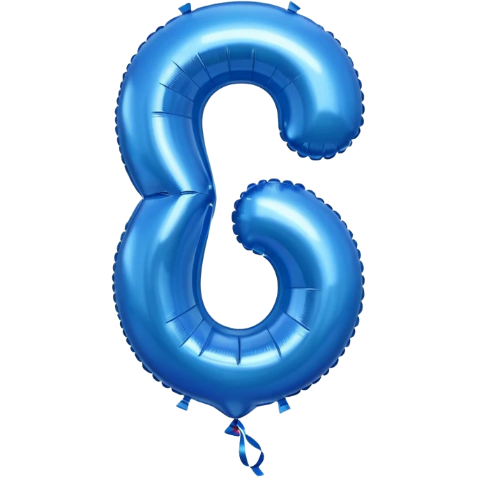 Number four in blue balloons emoji