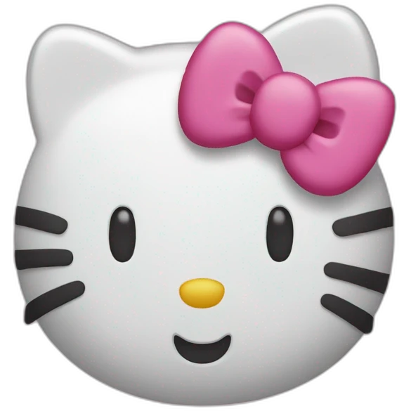 Hello kitty white head emoji