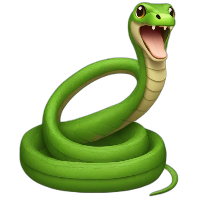 A snake in a canon emoji