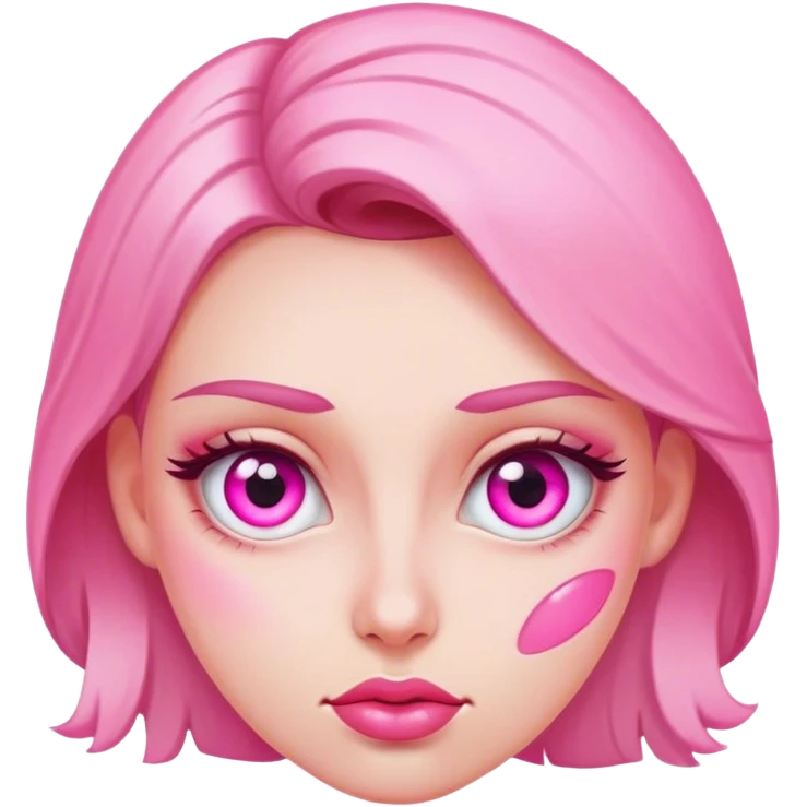 mulher revirando os olhos rosa  emoji