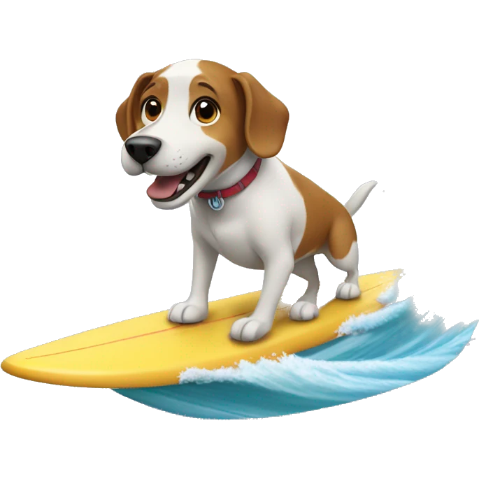 dog surfing emoji