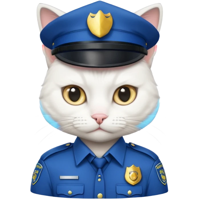 white cat police emoji